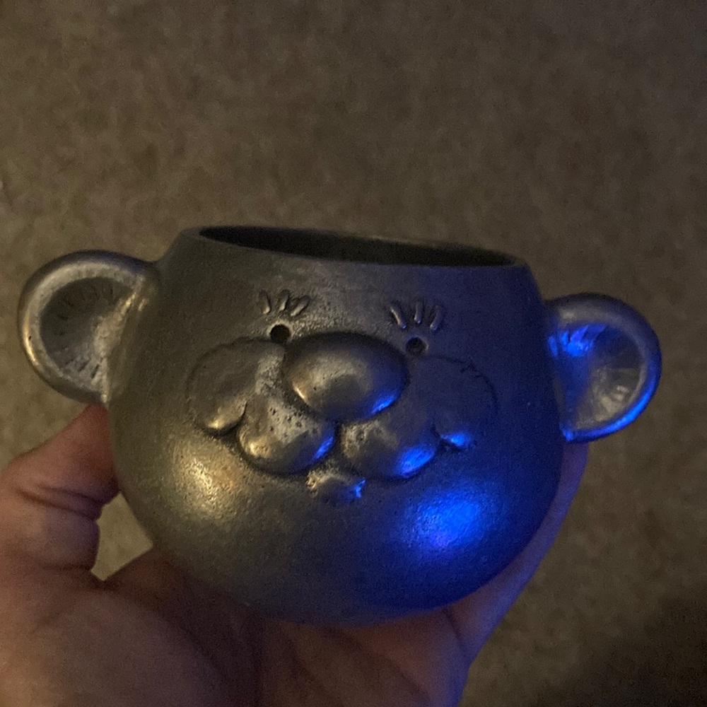 Vintage Wilton Pewter Bear Mug Cup Marked Mount Joy, PA 10floz Children Kids Cup